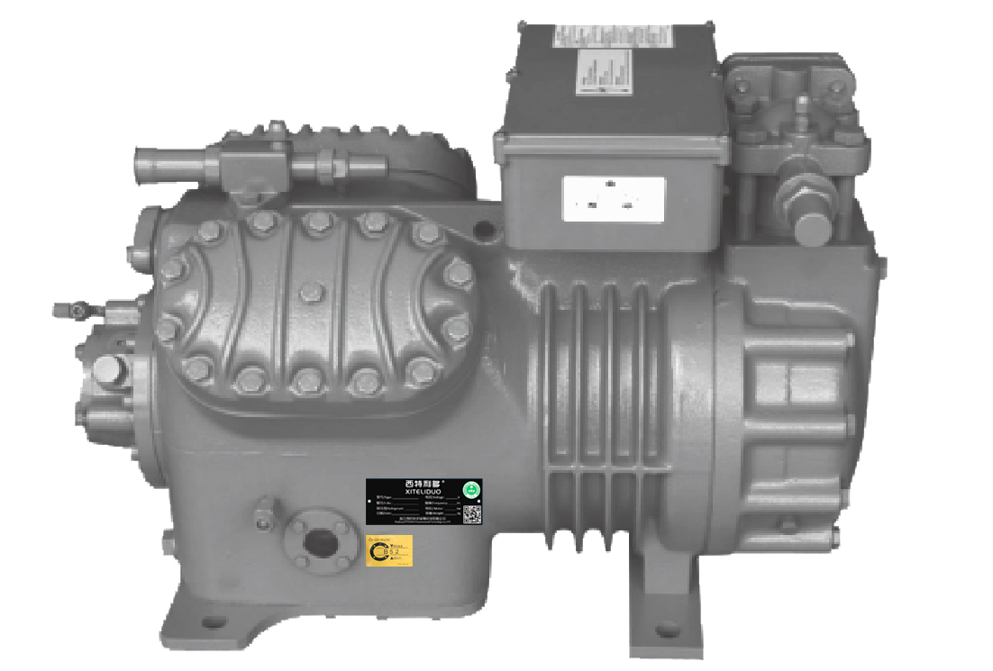 Four cylinder refrigeration compressor